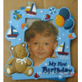 lovely baby frame photoes embossing cute bear 2D embossed rubber frame photoes
